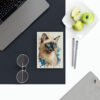 Siamese Cat Notebook - Watercolor - Cat Inspirations - Hard Backed Journal