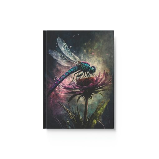 Dragonfly Inspirations – Dragonfly on Thistle –  Hard Backed Journal