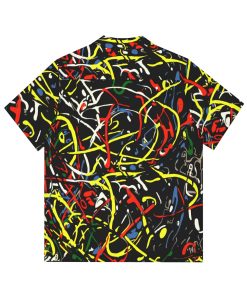 Modern Splatter Art Men’s Hawaiian Shirt