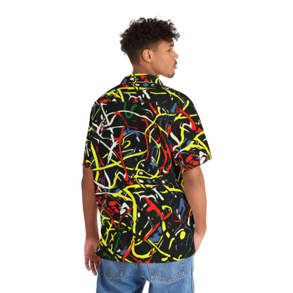 Modern Splatter Art Men’s Hawaiian Shirt