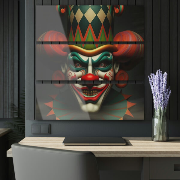 Feaky Crazy Insane Clown Acrylic Art Prints (Triptych) – Wallart – the Wall Hanging Everyone Will BeTalking About