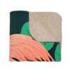 Sherpa Blanket - Mid-Century Modern Pink Flamingos Tan Sherpa Blanket