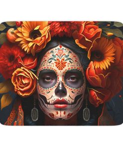 Sherpa Blanket – Day of the Dead Painted Face Tan Sherpa Blanket