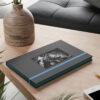 Woodcut Twilight Village Color Contrast Notebook - Ruled