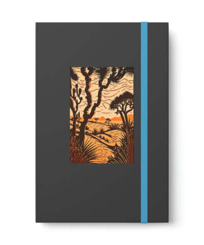 Woodcut Desert Landscape Color Contrast Notebook – Ruled