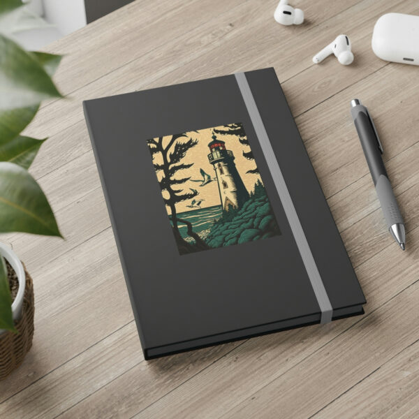 Woodcut Lighthouse Color Contrast Notebook – Ruled