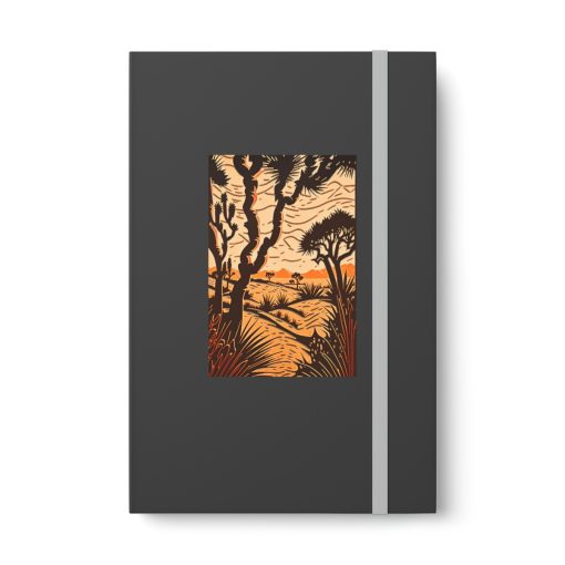 Woodcut Desert Landscape Color Contrast Notebook – Ruled