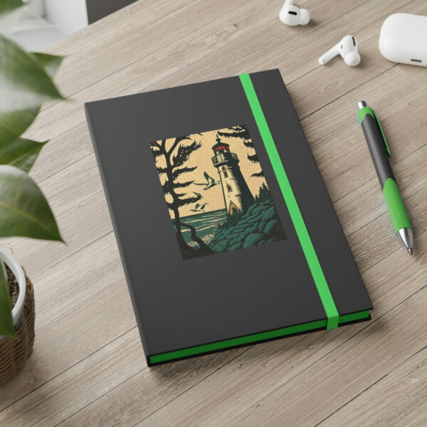 Woodcut Lighthouse Color Contrast Notebook – Ruled