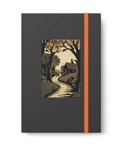 Woodcut Sleepy Village Color Contrast Notebook – Ruled