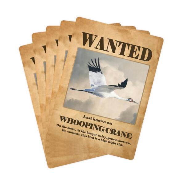 Wanted: Whooping Crane Poker Playing Cards