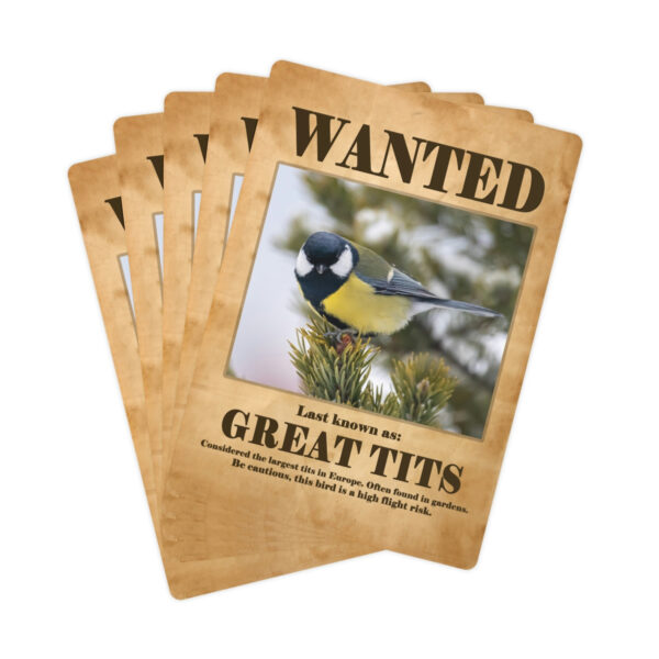 Wanted: Great Tits Poker Playing Cards