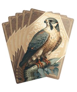 Peregrine Falcon – Mucha Style – Poker Playing Cards