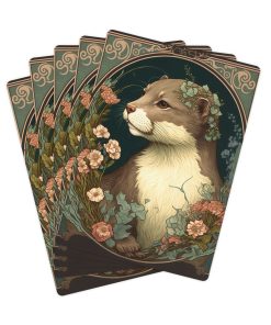 Floral Otter Poker Playing Cards