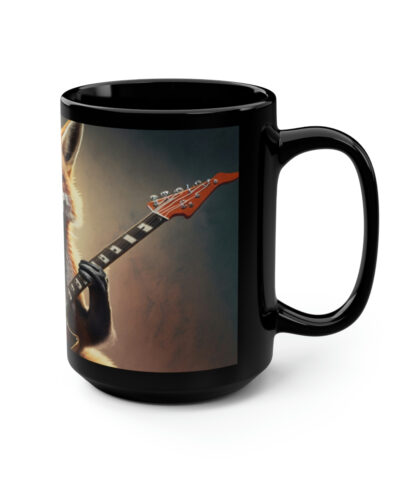 88132 1000 400x480 - Vintage Red Fox Playing Guitar - 15 oz Coffee Mug
