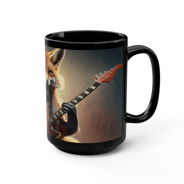 Vintage Red Fox Playing Guitar – 15 oz Coffee Mug