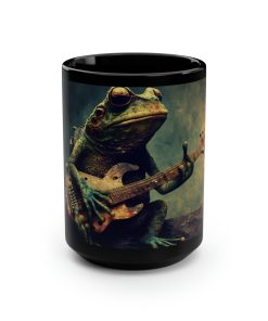 Vintage Frog Playing Guitar – 15 oz Coffee Mug