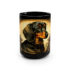 Vintage Victorian Rottweiler Portrait – 15 oz Coffee Mug