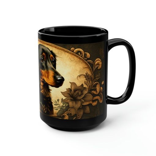 Vintage Victorian Dachshund Portrait – 15 oz Coffee Mug