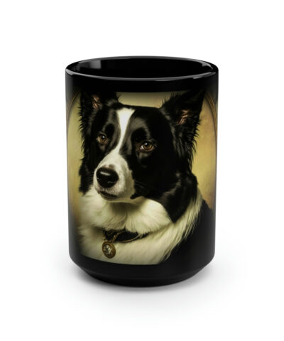 88132 1098 400x480 - Vintage Victorian Border Collie Portrait - 15 oz Coffee Mug