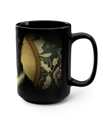 88132 1099 400x480 - Vintage Victorian Border Collie Portrait - 15 oz Coffee Mug