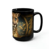 Vintage Victorian Cougar Puma Mountain Lion Portrait - 15 oz Coffee Mug