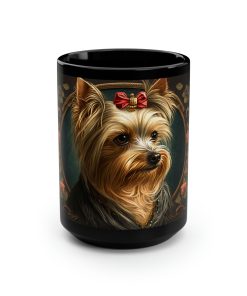 Victorian Vintage Yorkshire Terrier Portrait – 15 oz Coffee Mug