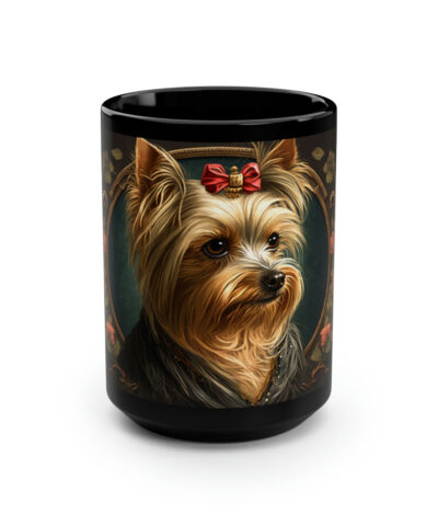 88132 1125 400x480 - Victorian Vintage Yorkshire Terrier Portrait - 15 oz Coffee Mug