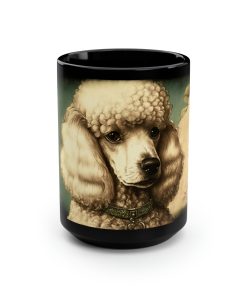 Victorian Vintage Poodle Portrait – 15 oz Coffee Mug