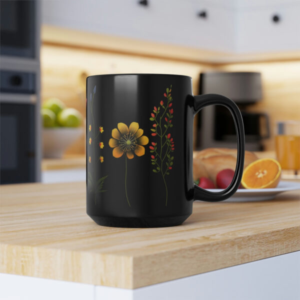 Boho Cottagecore Floral 15 oz Coffee Mug | Goblincore Appeal