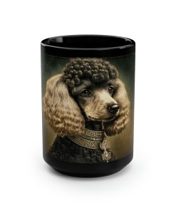 Vintage Victorian Poodle Portrait – 15 oz Coffee Mug