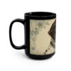 Vintage Victorian German Shorthaired Pointer Floral Portrait - 15 oz Coffee Mug