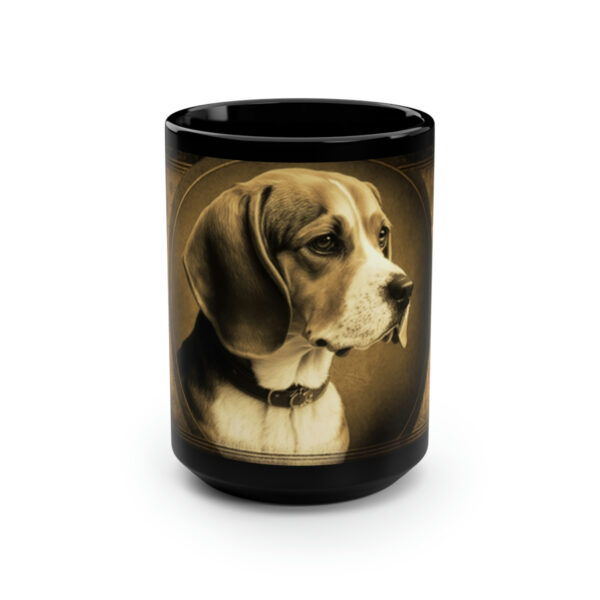 Vintage Victorian Beagle Portrait – 15 oz Coffee Mug