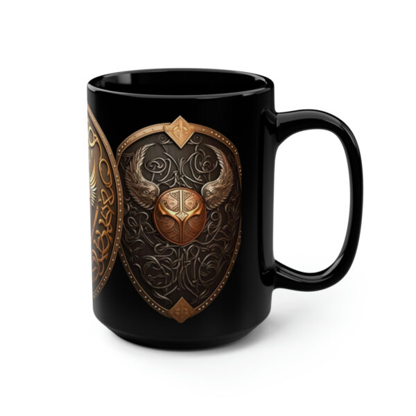 Viking Valhalla Norse War Shields – 15 oz Coffee Mug