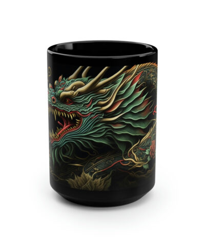 88132 1215 400x480 - Antique Chinese Dragon Vintage Design - 15 oz Coffee Mug