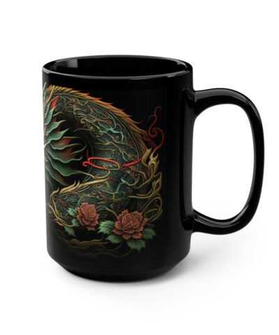88132 1216 400x480 - Antique Chinese Dragon Vintage Design - 15 oz Coffee Mug