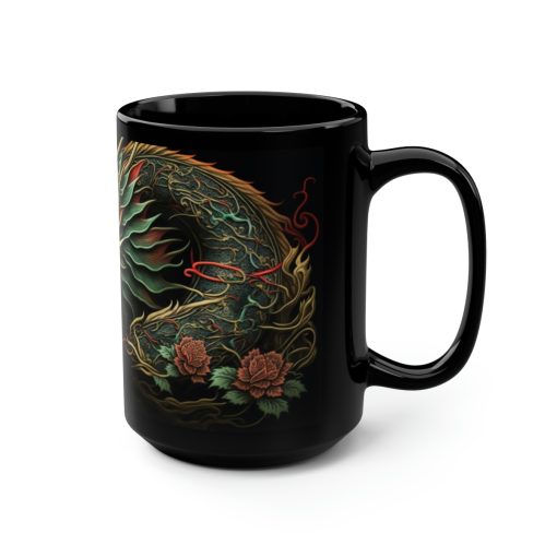 Antique Chinese Dragon Vintage Design – 15 oz Coffee Mug