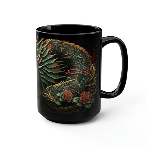 Antique Chinese Dragon Vintage Design – 15 oz Coffee Mug