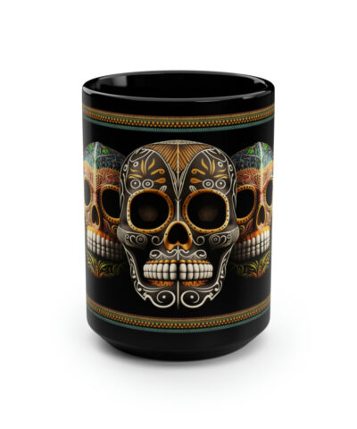 88132 1260 400x480 - Day of the Dead Painted Skulls - 15 oz Coffee Mug