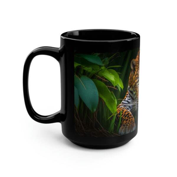Jauguar About to Pounce in Jungle – 15 oz Coffee Mug