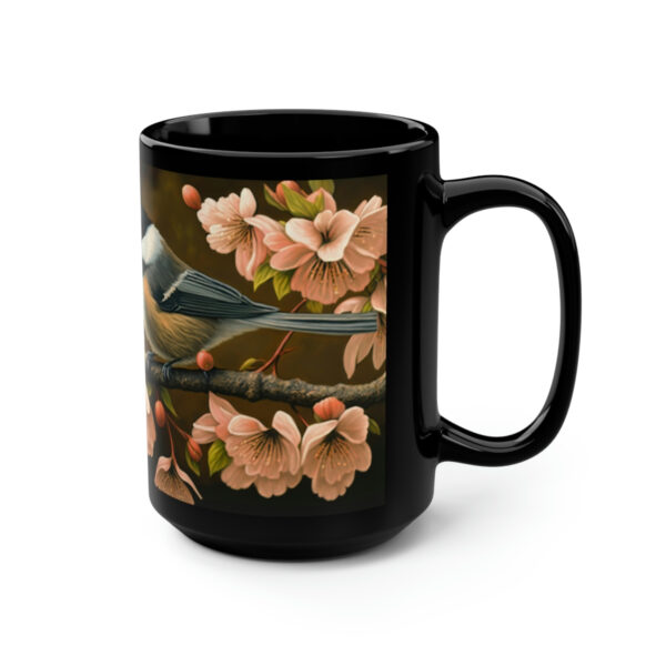 Pair of Chickadees on a Flowering Crabapple Tree – 15 oz Coffee Mug