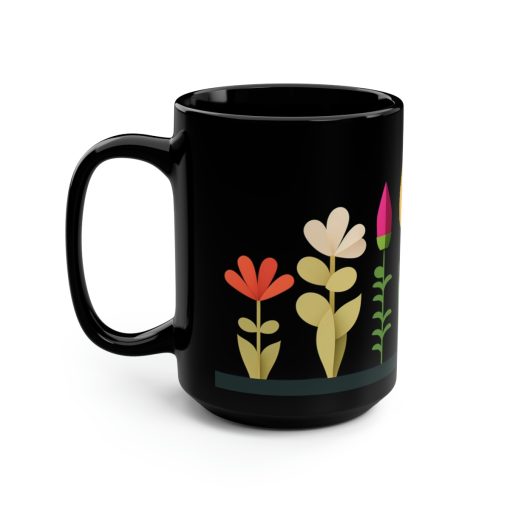Mid-Century Modern Minimalism Floral Coffee Mug