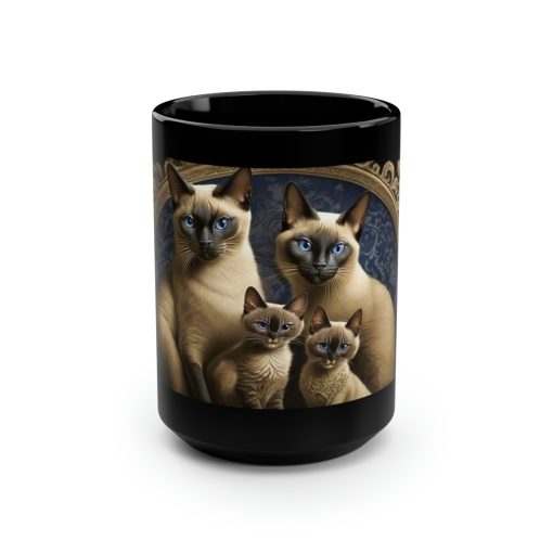 Vintage Siamese Cat Family 15 oz Coffee Mug