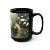 Vintage Otter Family - Black 15 oz Blck Coffee Mug
