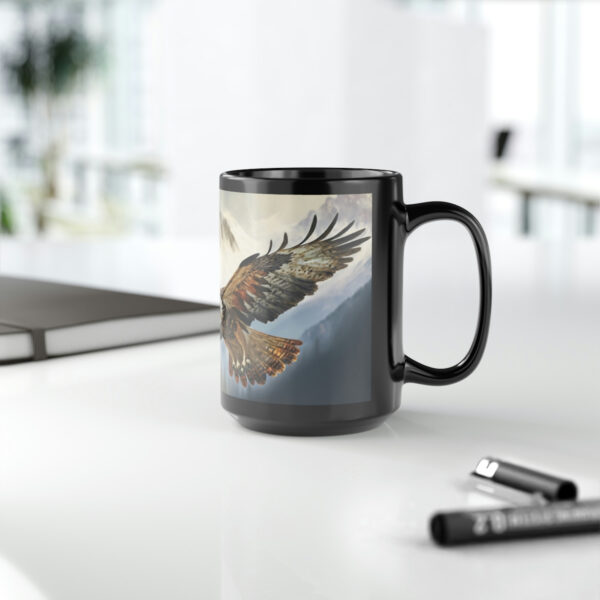 Soaring Osprey – Black 15 oz Blck Coffee Mug