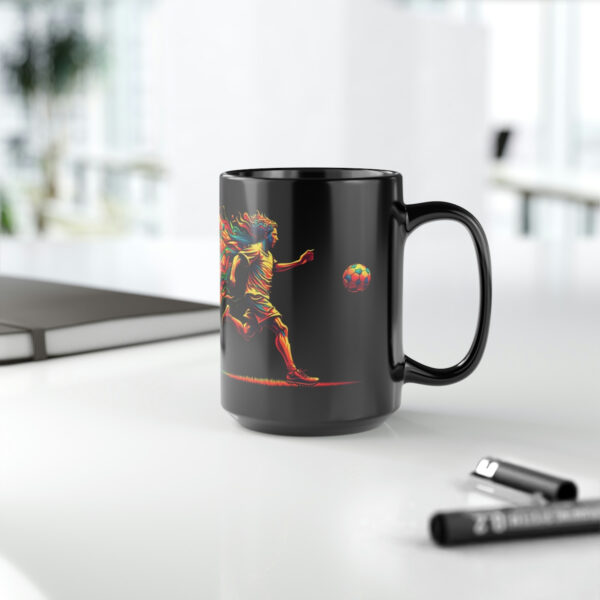 Psychedelic Bohemian Soccer Player 15 oz Coffee Mug Gift