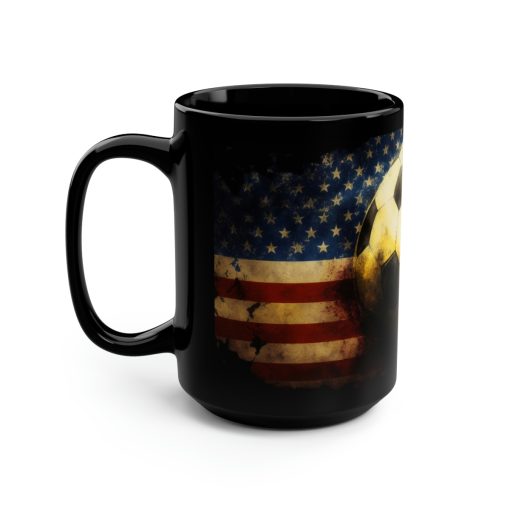 USA Flag American Soccer Ball 15 oz Coffee Mug Gift