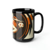 Mid-Century Modern Woman's Soccer Player 15 oz Coffee Mug Gift | Art Deco Retro Style