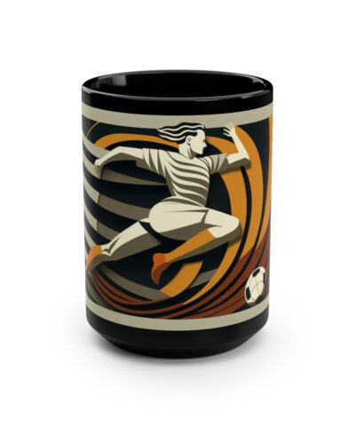 88132 1449 400x480 - Mid-Century Modern Soccer Player 15 oz Coffee Mug Gift | Art Deco Retro Style