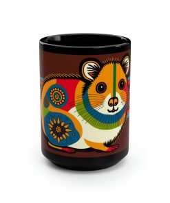 Boho Hamster 15 oz Coffee Mug Gift for the Bohemian Hamster Owner