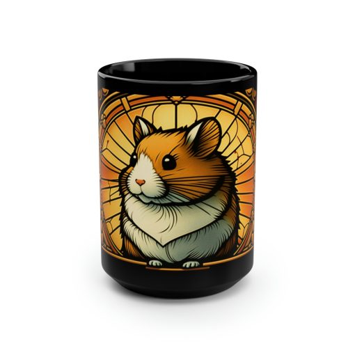 Boho Art Nouveau Hamster 15 oz Coffee Mug Gift for Hamster Lovers